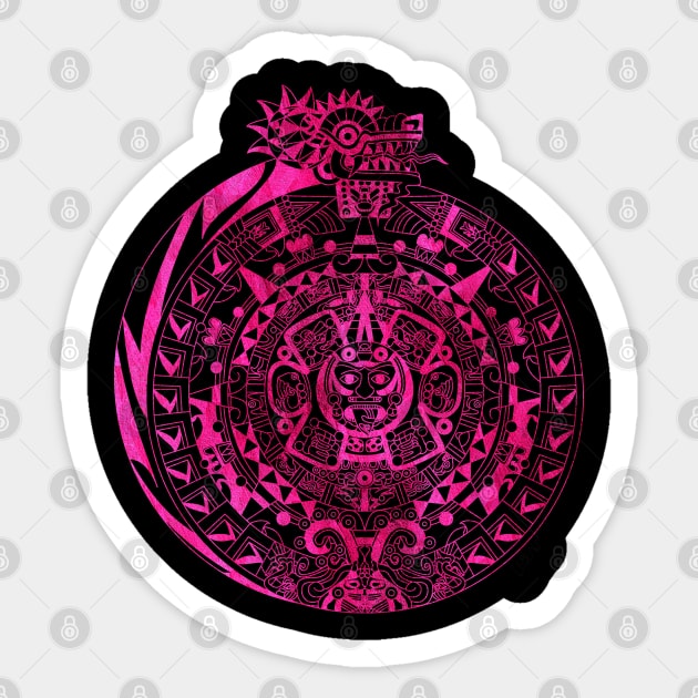 circle calendar in aztec mandala pattern arts Sticker by jorge_lebeau